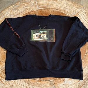 TANK Never Dream Alone Black Cotton Graphic Sweatshirt, Calistoga, Size XL